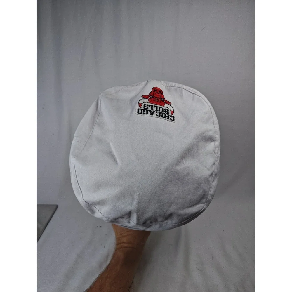 Vintage Chicago Bulls Cabbie Snapback Hat Cap White Michael Jordan 90's Korea